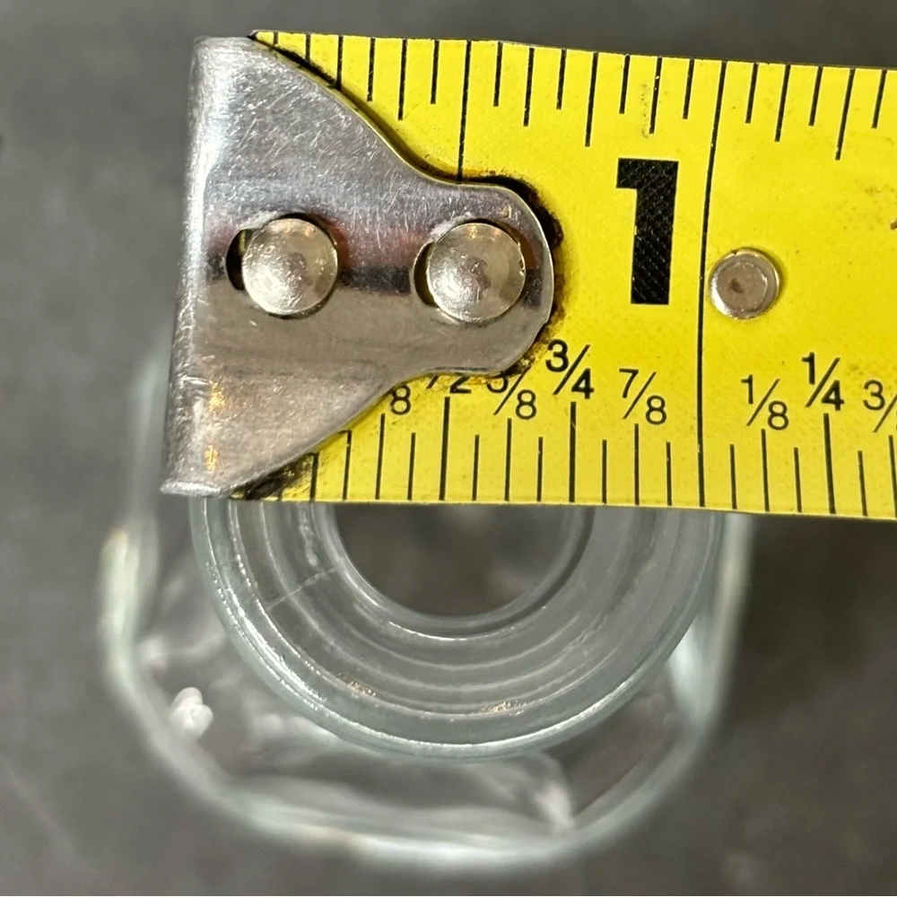 Vintage Mini Clear Glass Bottle/Bud Vase Pinch Thumbprint Bottle 3.5 Mexico Made